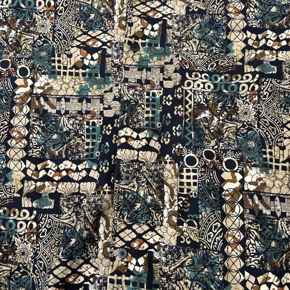 Vintage Countess Wara Shirt Men Size‎ Large Button Front Long Sleeve Abstract - Picture 8 of 10